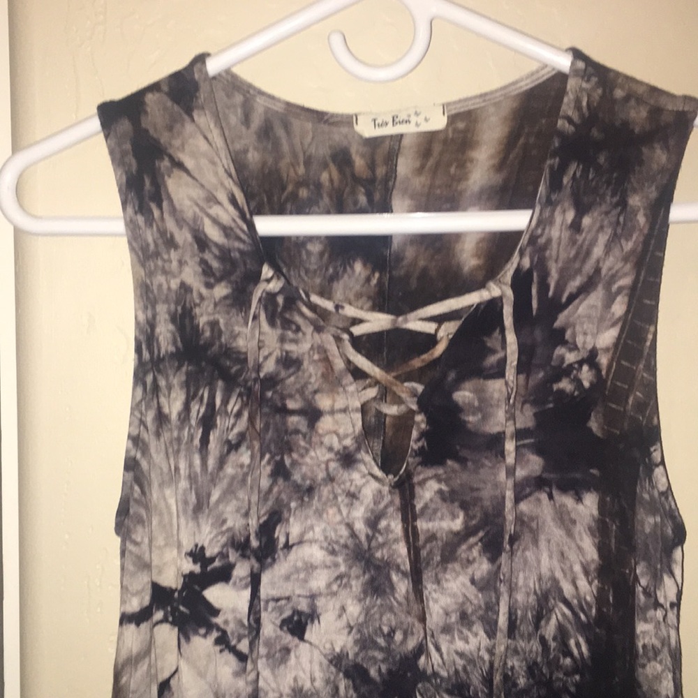 Boutique dark tie-dye dress